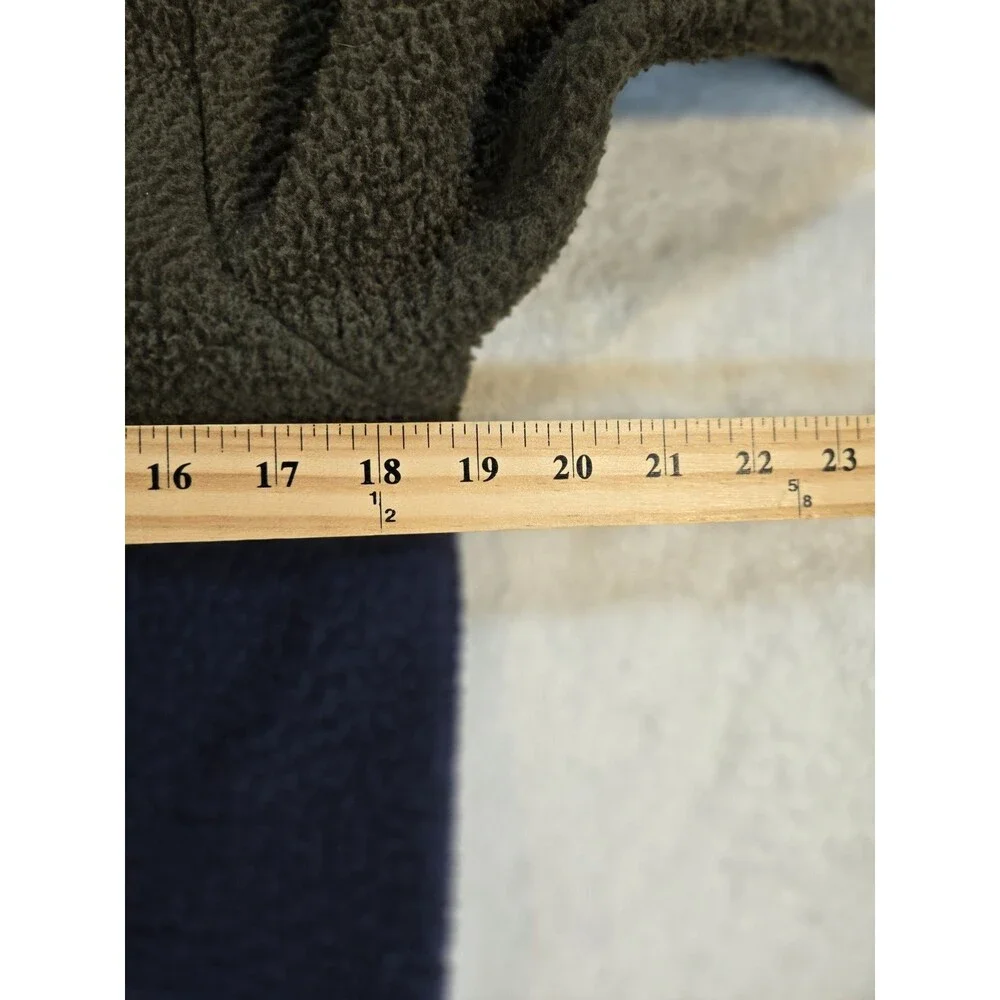 Polo Ralph Lauren Fleece Colorblock Q Zip Pullover Green Blue Youth Large 14/16